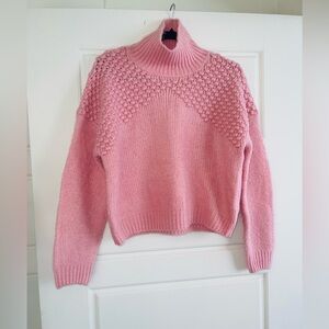 Free People Pink Turtleneck Sweater Size Medium